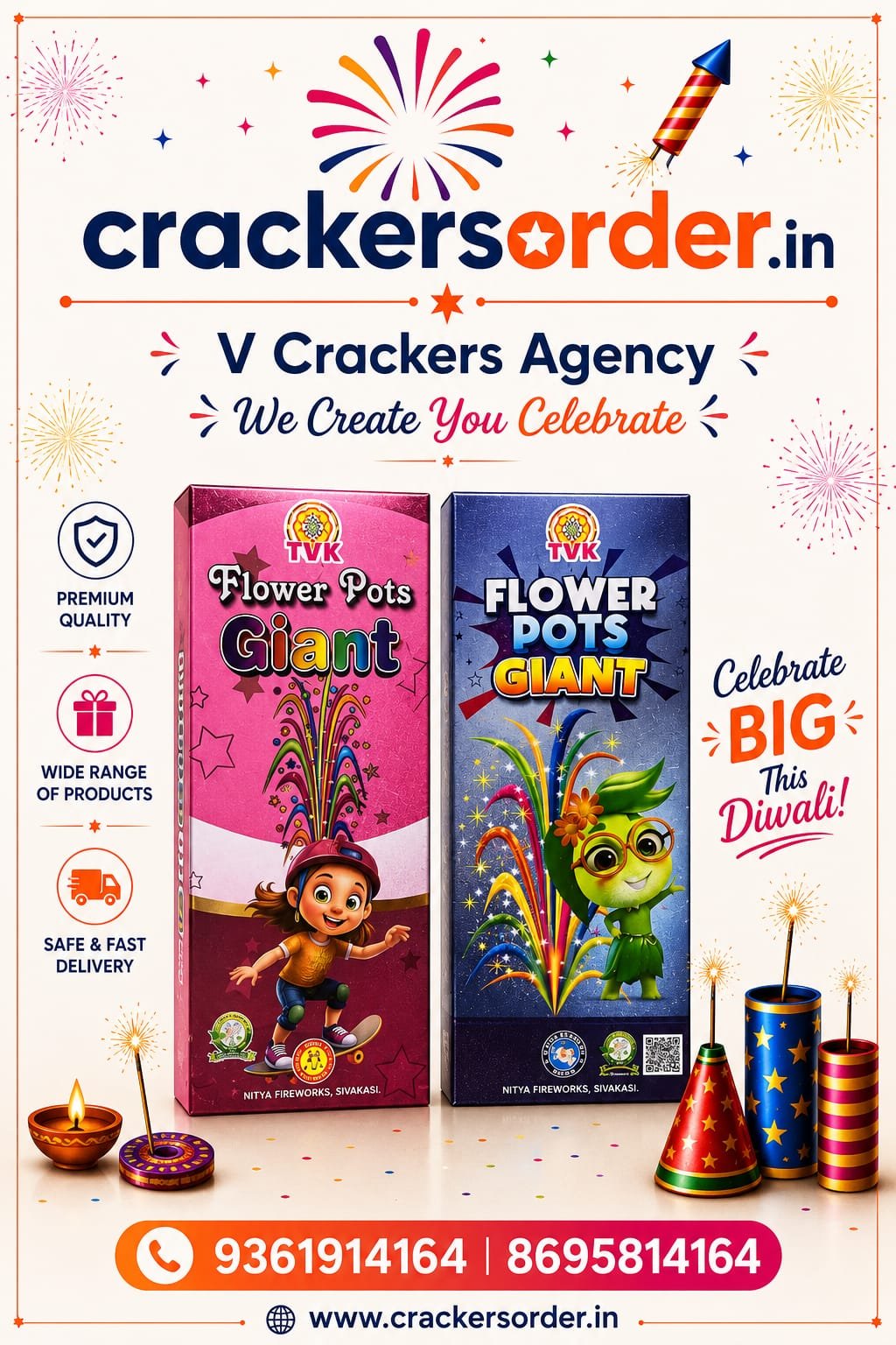 Flower Pots Giant  (10 Pcs)